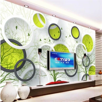 3d обои beibehang, настенная роспись на заказ, нетканые 3D обои для комнаты, наклейки на стены, Абстрактное дерево, трехмерная настройка телевизора, фотообои.