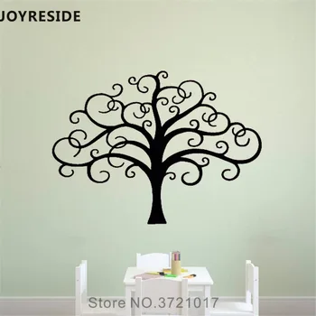 JOYRESIDE Наклейка на стену с ветвями дерева, детская Музыкальная наклейка на стену, Виниловый декор, Дизайн интерьера детской спальни, A837
