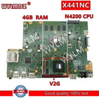 X441NA V2G GPU N3450/N4200 CPU 4 ГБ ОПЕРАТИВНОЙ Памяти Материнская Плата Для Ноутбука Asus X441N X441NA X441NC F441N Материнская Плата 100% Протестирована