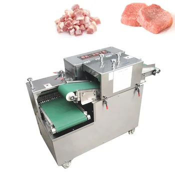 Автоматическая машина для нарезки мелких мясных полосок Говядина Свинина Куриная грудка Вяленое мясо Машина для нарезки свежего мяса кубиками