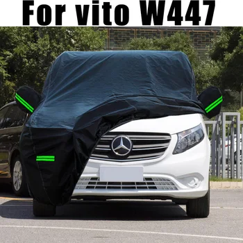 Для Mercedes-Benz vito W447 Наружная защита, полные автомобильные чехлы, снежный покров, Солнцезащитный козырек, Водонепроницаемые Пылезащитные Внешние Автомобильные аксессуары