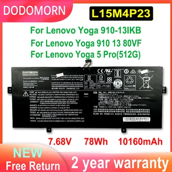 Новый аккумулятор для ноутбука L15M4P23 7,68V 78WH для Lenovo Yoga 910-13IKB Yoga 910 13 80VF Yoga 5 Pro (512G) L15M4P21 L15C4P22 L15C4P21