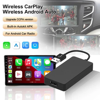 Проводной / беспроводной USB-ключ CarPlay Проводной / беспроводной автоматический адаптер Android Mirrorlink Bluetooth для автоматического подключения автомобильной стереосистемы Android